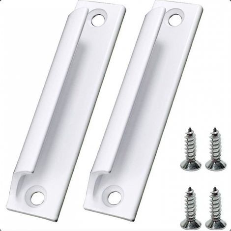 (weiß) 2er-set Griffe Aus Aluminiumlegierung, Schiebetürgriff, Balkontürgriff, Schranktürgriff Für Fenster