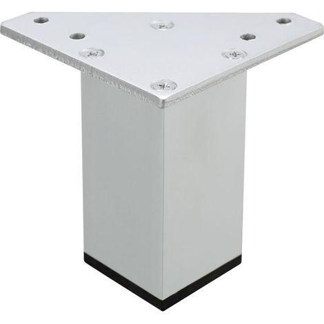 4er-set (10 Cm) Weiße Möbelbeine – Inklusive Schrauben, Farbe Weiß – Diy-aluminiumbeine Für Tische, Badezimmermöbel, Schränke, Regale