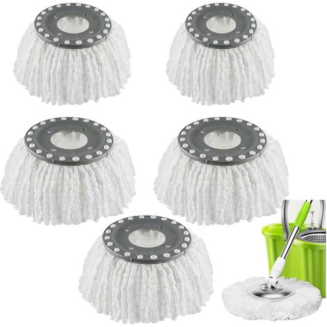 5er-pack Ersatz-rotationsbürstenköpfe Für Hurricane-wischmopps Für Mr. Clean 360 Spin Magic, Runde Mikrofasermopps, Universelle Rotationsbürstenköpfe, Nachfüllpackungen Für Wischmopps