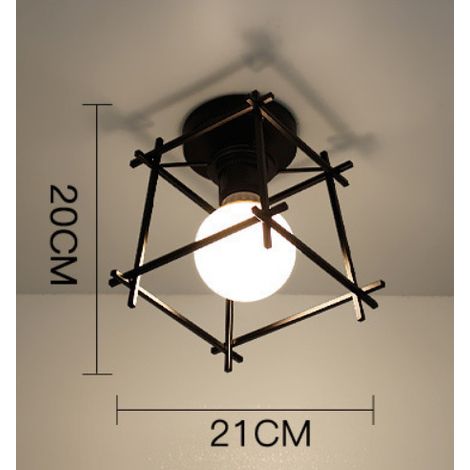Geometrische Wandleuchte Aus Schmiedeeisen Für Wohnzimmer, Küche, Loft, Esszimmer, Café (ohne Glühbirne) Tic Tac Toe Weißlicht E27