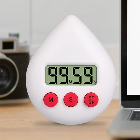 Elektronischer Timer, Weiß, 8 X 6,5 X 2,5 Cm, 1 Timer Mit Erinnerungsfunktion, Timer Für Fitness Und Studium