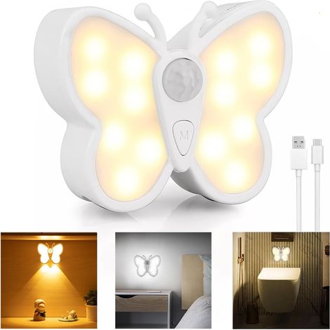 Nachtlicht Mit Bewegungsmelder, Wiederaufladbare Usb-wandleuchte, Tragbare Kabellose Nachtlampe, Dimmbare Wandlampe Für Flur, Küche, Treppe, Schrank, Wandbeleuchtung
