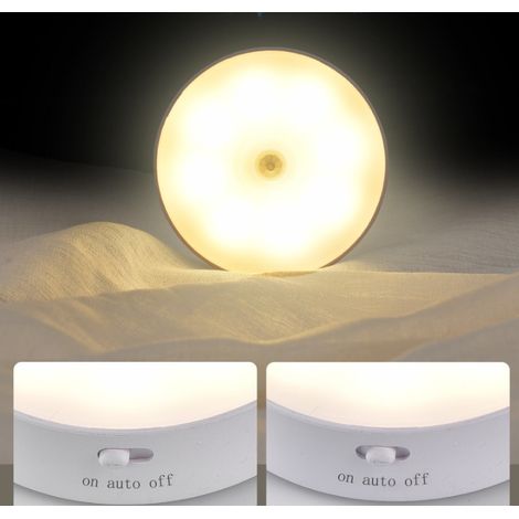 Wiederaufladbare Nachtlichter, 2er-pack Mit Bewegungssensor, Automatische Wand-nachtlichter, Led-kinder-nachtlicht Für Babyzimmer, Wohnzimmer, Garage, Badezimmer Und Flur, Warmweiß