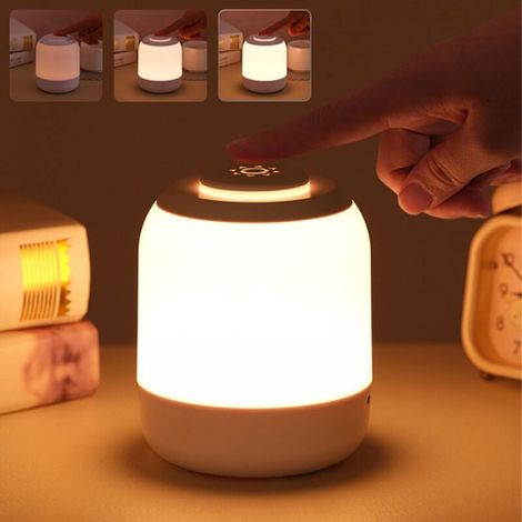 Tragbare Led-nachtlicht Für Kinder Und Erwachsene, Nachttischlampe Mit Warmem Licht Und Dimmbarer Helligkeit, Augenschonendes Nachtlicht