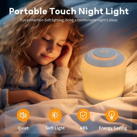 2er-pack Sanfte Nachtlichter Zum Augenschutz, Taktile Nachtlichter Für Babys, Kinder Und Erwachsene, Nachtlicht, 3 Farben, Dimmbar, Usb-aufladbar