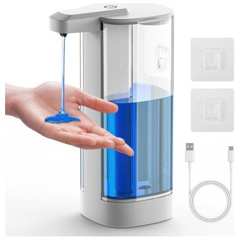 Automatischer Flüssigseifenspender, Berührungsloser Handseifenspender Mit 500 Ml Fassungsvermögen, Einstellbar Auf 4 Stufen Mit Infrarotsensor