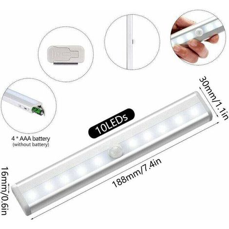 2er-set Led-lampen, Bewegungsmelder Für Den Innenbereich, Schrankbeleuchtung, 10