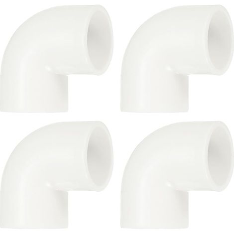 1/2" 90-grad-winkel, 4 Stück Pvc-rohrverbindungen, 2-wege-winkeladapter, Seitlicher Auslassanschluss, Pvc-verbindungsstücke Für Diy-möbel, Weiß