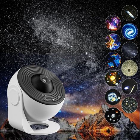 Projecteur Galaxy, 13-in-1, Sternenlicht Für Heimplanetarium Im Schlafzimmer, Rotierendes Nebellicht Mit 360°, Nachtlicht Mit Sternenhimmel Und 12 Konstellationen Des Sonnensystems