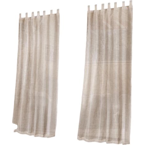 Wasserdichte Weiße Außenvorhänge – 2er-set (einzelpaneel-maße: 132 X 213 Cm, Naturfarbe)
