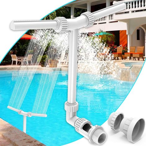 Poolbrunnen, Poolzubehör Mit Doppelstrahl Für Aufstell- Und Untergrundpools, Verstellbarer 2-in-1-poolbrunnen Für Aufstellpools, Außenbewässerung Für Den Garten