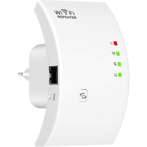 Drahtloser Wlan-repeater, Wlan-signalverstärker, Access Point Mit Ethernet-anschluss, Einfache Konfiguration, Weiß
