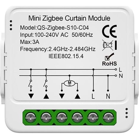 Intelligenter Rollladen-schaltermodul, Wifi-vorhangschalter, Kompatibel Mit Alexa Und Google Home Für Sprachsteuerung, Intelligenter Wandmotor Mit Timer