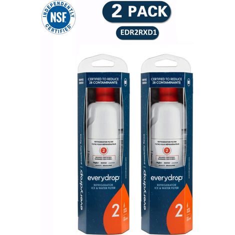 2er-pack Filter Für Everydrop By Whirlpool Kühlschrank, Eis- Und Wasserspender, Edr2rxd1