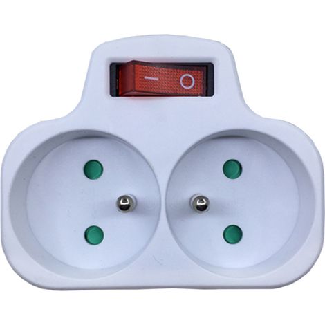 Zwischenstecker Mit Ein-/ausschalter - 2 Steckdosen