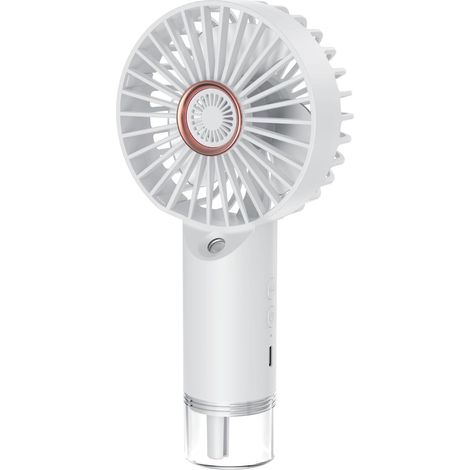 Tragbare Sprühfunktion, Mini Tragbarer Usb-aufladbarer Ventilator – Handlicher Luftkühler Für Camping, Büro, Outdoor Und Reisen (weiß)