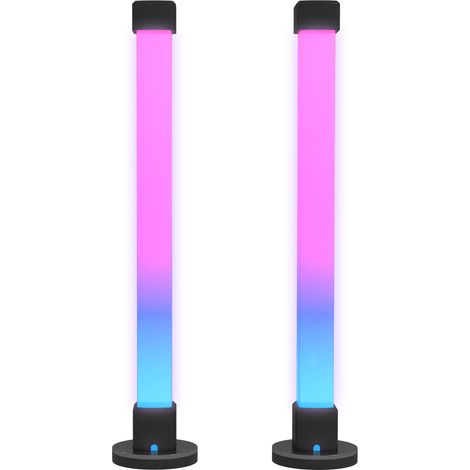 Set Von Tischlampen Mit Bluetooth-fernbedienung, Musik-synchronisation Und Timer, Weiß