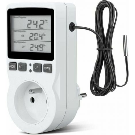 Intelligente Programmierbare Steckdose Mit Temperatursensor – Digitaler Thermostat Für Gewächshaus- Oder Aquariumheizung, Präziser Digitaler Timer