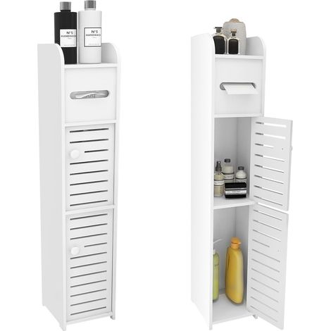 Kleiner Toilettenpapierhalter, Toilettenpapierständer, Säule, Badezimmermöbel, Sideboard, Verstellbares Regal, Wasserdichte Füße, Für Kleine Räume – 1 Stück.