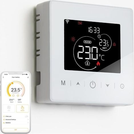 Wifi-thermostat, Batteriebetriebenes Gasthermostat, 2-draht-thermostate, Wöchentlich Programmierbare Raumthermostate, Kompatibel Mit Alexa Und Google Home, Sprach- Und Fernsteuerung, 3a, Wandmontiert