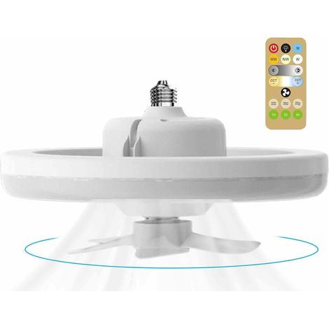 Elektrischer Deckenventilator Mit Licht Und Fernbedienung, Led-deckenleuchte Mit 3 Farbtemperaturen, Ventilator Mit 3 Geschwindigkeitsstufen, Schwenkbare Deckenventilator-leuchten (30w)