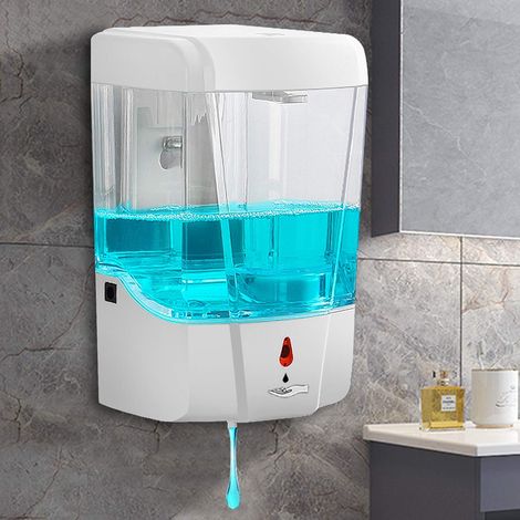 Berührungsloser Seifenspender, 700 Ml Wandseifenspender, Berührungsloser Desinfektionsmittel- Und Shampoo-spender, Berührungsloser Flüssigkeitsspender Für G