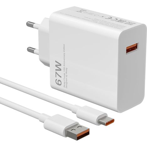 Satz Mit 1 67w Schnellladegerät Usb Für Xiaomi 14t 13t 5g, Turbo-ladegerät Mit 6a Usb-c-kabel Für Xiaomi Redmi Note 15 14 13 12 11 10 Pro 5g, 14/13/12/11 Ultra/12 Lite/12x, Poco M6 X6 X5 X4 Pro, 13/13