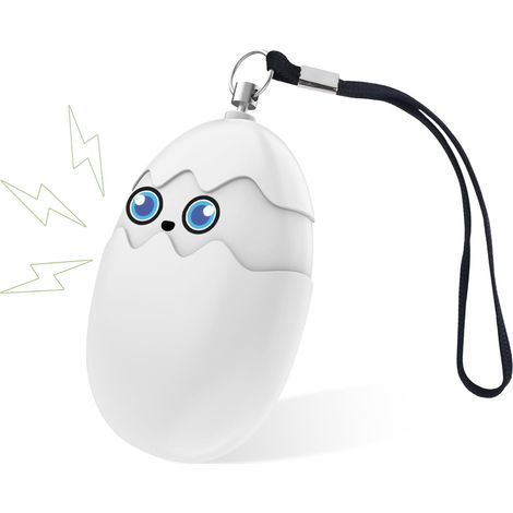 Persönlicher Alarm 135db Anti-aggression - Notfallsirene Mit Led-licht - Sicherheit Für Frauen, Kinder, Ältere Menschen, Weiß