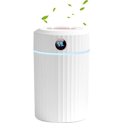 Luftbefeuchter Und Aromadiffusor, 2l Ultraschall-luftbefeuchter Mit 7-farbiger Led, Aromadiffusor Mit Doppelter Dampfdüse