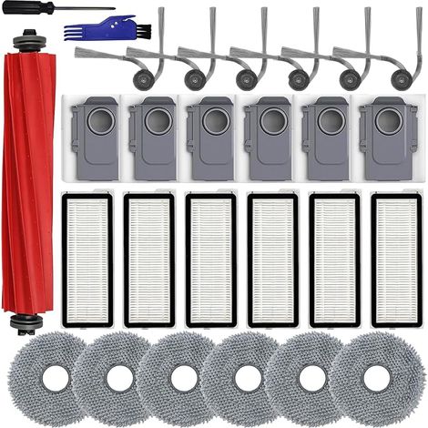 35a Zubehör Für Roborock Qv35a / Qv 35s/qr 598/qr 798 Zubehörset Qv 35s Saugroboter: 1 Hauptbürste, 6 Seitenbürsten, 6 Reinigungspads, 6 Staubbeutel, 6 Filter