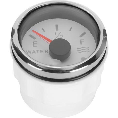 52 Mm Weißer Wasserstandsanzeiger, Dc 9-30 V Alarm, 0-190 Ohm, Europäischer Sensor Für Wohnmobil-boote