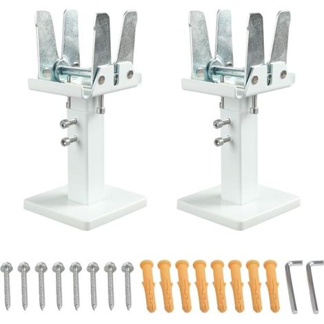 2er-set Heizkörperhalter, Bodenmontiertes Heizkörperfuß-kit, Höhenverstellbar 14–21 Cm, Stahl-heizkörperhalter, Doppelte Stabilität Für Plattenheizkörper