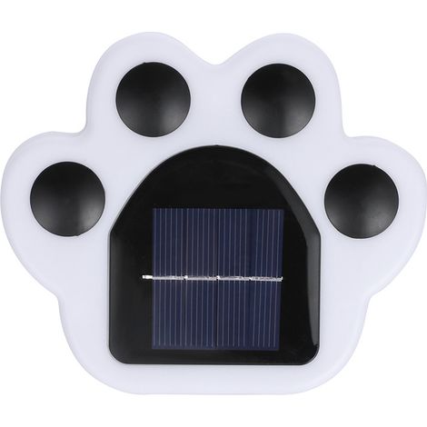 2 Stück Solarleuchten Für Außen, Wasserdicht Mit Pfotenabdruck-design, Led-wegbeleuchtung Für Terrasse, Garten Und Wege (warmweiß)
