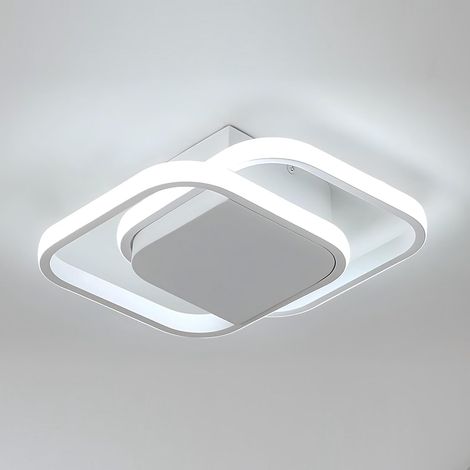 Moderne Led-deckenleuchte, Quadratisches Design, Minimalistisch, 6500k Kaltweiß, Deckenlampe Für Küche, Flur, Wohnzimmer, Schlafzimmer [energieeffizienzklasse E]