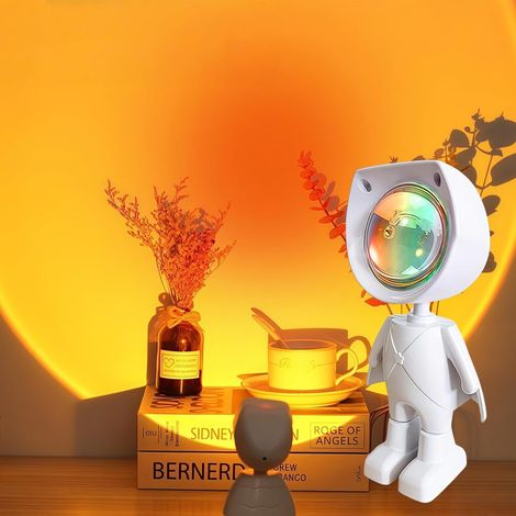 7 Farben Astronauten-sonnenuntergangs-projektorlampe, Sonnenuntergangslampe, 360° Drehbare Sunset-lampe Für Fotografie-hintergrund, Schlafzimmer, Party