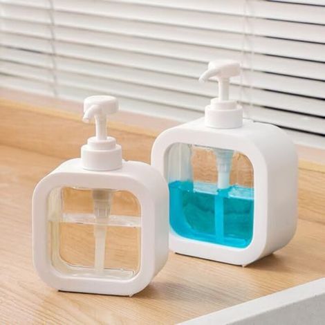 Seifenspender Und Geschirrspülmittelflasche - 2 Stück Leere 500ml Pumpflaschen - Für Shampoo, Duschgel, Bad Und Küche