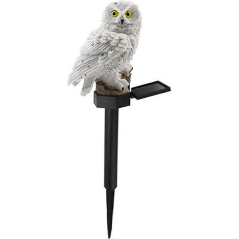 Solar-gartenleuchte, Dekorative Solar-außenlampe, Wasserdichte Weg- Und Rasenbeleuchtung Für Garten Und Hof, Eulen-design (weiß)