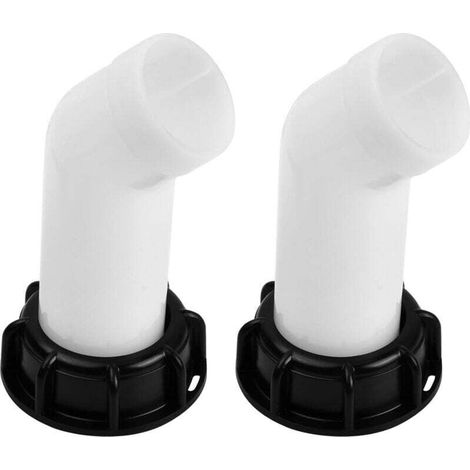 2er-set Ibc-auslaufhahn Mit Mutter, Tankdüse, Ventilverlängerung, Schlauchadapter, Wasserbehälteradapter Für Ibc-tankhahn, 60 Mm (weiß)