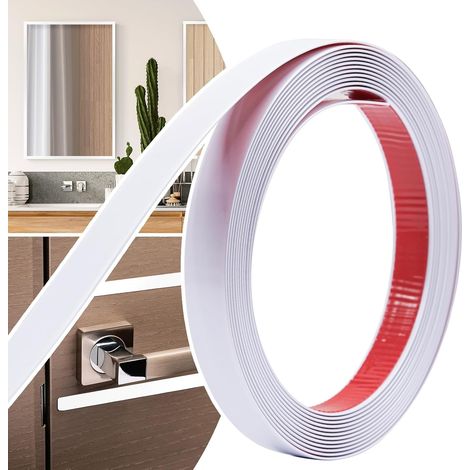 Dekorative Bordüre, Selbstklebendes Dekorband Für Türen, Fenster, Flexible Spiegel, Schränke Und Einfassungen (weiß, 2 Cm X 6 M)