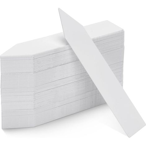 Kleine Weiße Blumenetiketten, 10 X 2 Cm, 100er Pack, Pflanzenschilder, Kunststoff-gartenetiketten