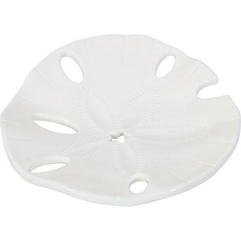 Lotusblatt-förmige Seifenschale, Weiß, 12,2 X 11,6 X 1,8 Cm, Eine Runde, Bohrfreie Seifenschale Für Das Badezimmer Mit Abtropfsystem.
