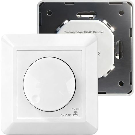 Led-dimmer 230v, Eingebauter Drehdimmer-schalter, 5-300w, Stufenlos Dimmbar Für Einfarbige Led-lampen, Halogen- Und Glühlampen Bq-ttdim