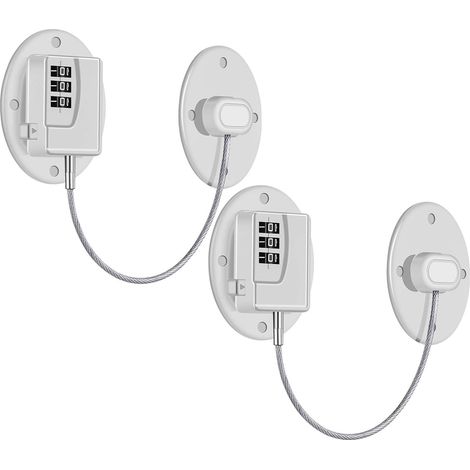 2er-pack Kühlschrankschlösser – Robustes Kombinations-kühlschranksschloss, Schloss Gegen