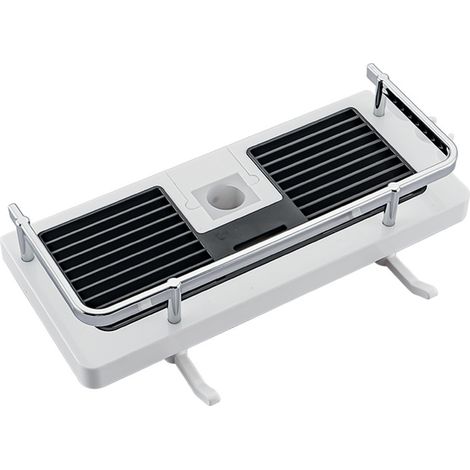 Duschablage Für Duschstange Ohne Bohren, Badezimmerregal, Duschorganizer Mit Halterung Und Duschkopfhaken Für Duschstangen 24mm-25 Mm