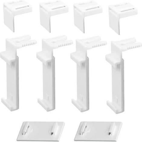 4er-set Zubehör Für Rollstores, Klemmhalterungen Für Rollläden, Ohne Bohren, Verstellbar Von 1,6 Bis 2,2 Cm, Für Rollstores Und Verdunkelungslamellen