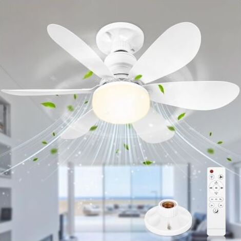 Deckenventilator Mit Licht, 52cm Kleiner Dimmbarer Led-deckenventilator Mit Fernbedienung, Leiser Deckenventilator-lüster Für Schlafzimmer, Wohnzimmer, 6 Flügel, 3 Geschwindigkeiten, Timer