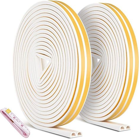 20 M Dichtungsband, Selbstklebend, Stoßfest, Für Türen Und Fenster, Wetterfest Und Schalldämmend – 9 Mm X 6 Mm