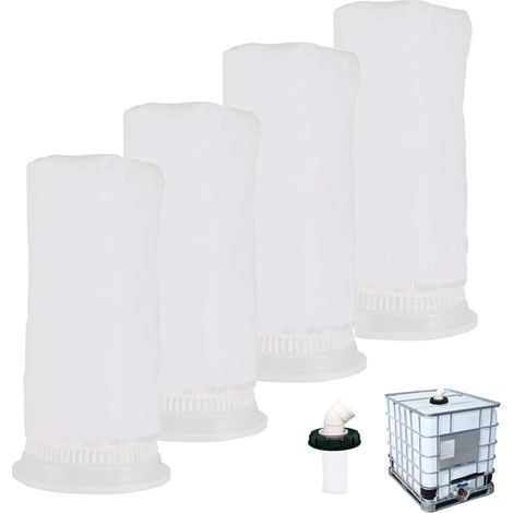 4er-pack Ibc-nylonfilter, Ersatz-ibc-filter, Ibc-filter Für 1000-liter-regenwassertank, Waschbarer Ibc-filter, Deckelanschluss Für Ibc-tank (163 Mm)