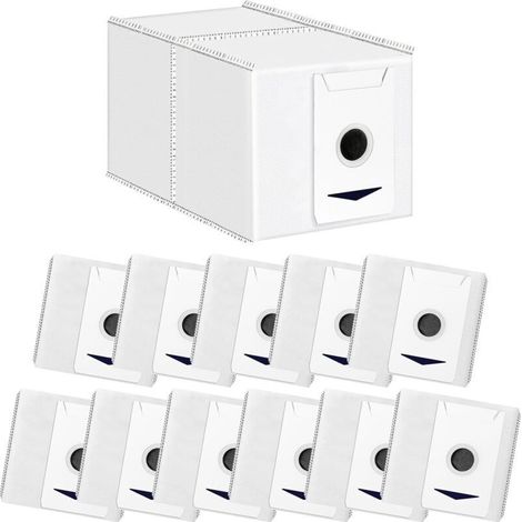 Set Mit 12 Staubbeuteln Für Ecovacs Deebot T30 Pro Omni, T30 Omni Saugroboter – Großes Fassungsvermögen Von 3 L