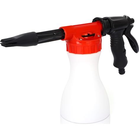 Mousse-pistole, Einstellbare 900-ml-sprühflasche Mit Universellem Gartenschlauchanschluss, Sprühpistole Für Autowäsche, Haushaltsreinigung Und Gartenbewässerung